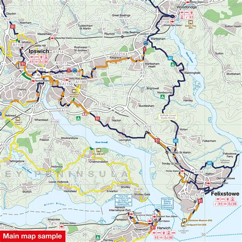 Suffolk Cycle Map 18 Sustrans Shop