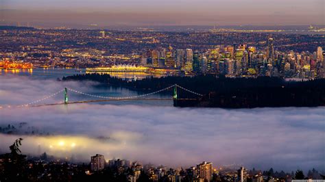 Fog Over Vancouver 3840 X 2160 Hd Wallpapers