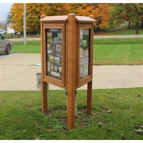 This 3 Sided Kiosk Message Center Is A Great Option For Outdoor Use In