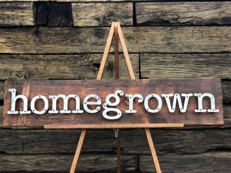 Homegrown Sign, Metal and Wood Sign, Home Decor, Wall Art ...
