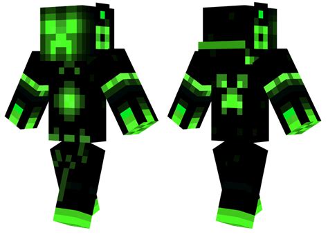 Green Tron Creeper Minecraft Skins