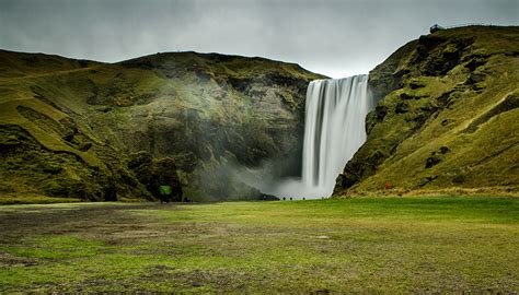 Fonds Decran Islande Chute Deau Skogafoss Bryophyta Nature