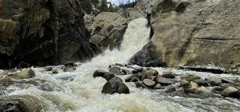 Boulder Falls Whitewater Rapids And Waterfall In Colorado