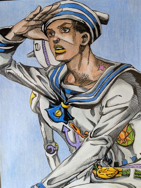Fanart Colored Pencil Gappy Rstardustcrusaders