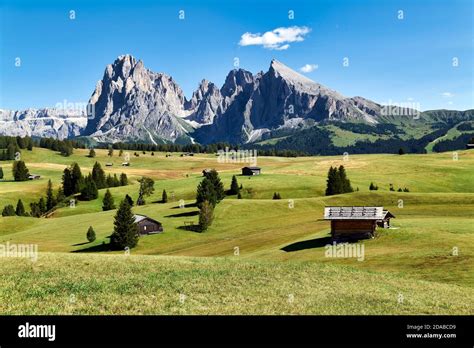 Seiser Alm Alpe Di Siusi Val Gardena South Tyrol Italy Panorama