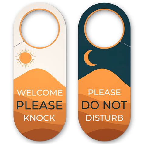 Buy Do Not Disturb Door Hanger Sign Welcome Please Knock 2 Pack Universal Fit 9 X 3 5