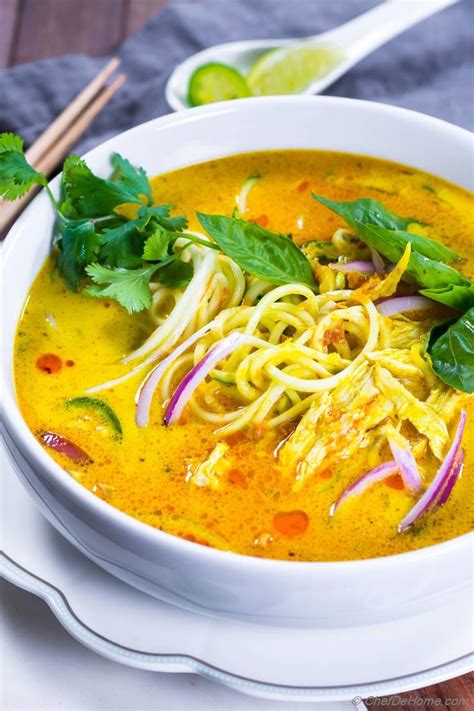 Chicken Khao Soi Yellow Coconut Curry Soup Recipe