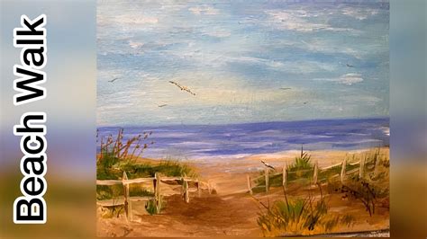 Painting A Easy Seascape With Acrylics Youtube