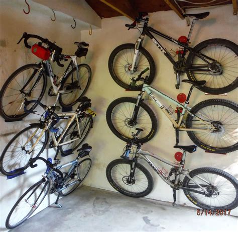 2 self tapping wood screws (try spax or similar, look for the star bit ones, can use trim screws) 3 self tapping wood screws for hanging the bike holder on the wall (you'll just need two) A wall of bikes. DaHANGER Dan gets it done. (With images ...