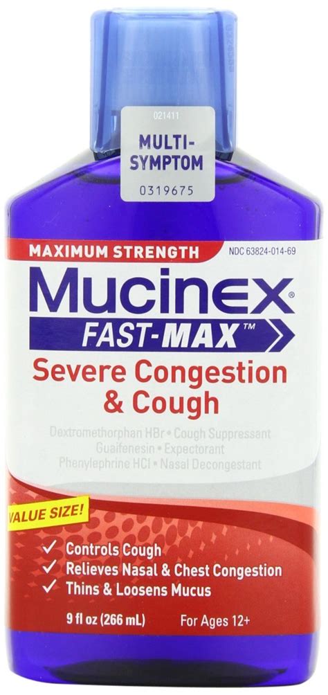 Check spelling or type a new query. Mucinex Fast-Max Adult Severe Congestion & Cough Liquid Oz