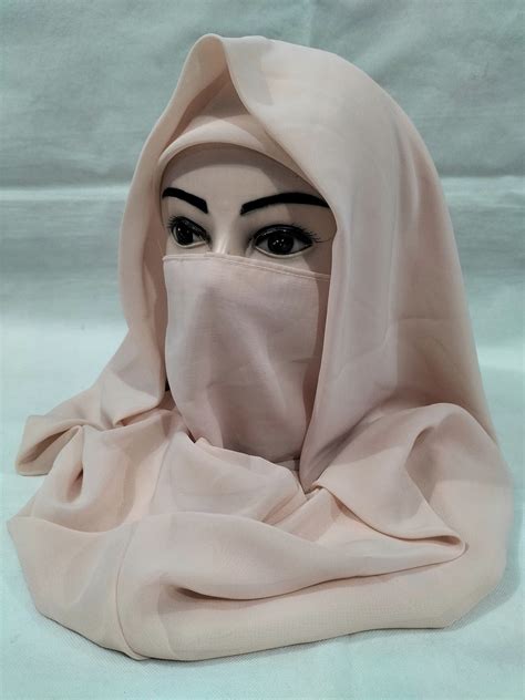 Plain Niqab Ready To Wear Nude Pink Suzain Hijabs