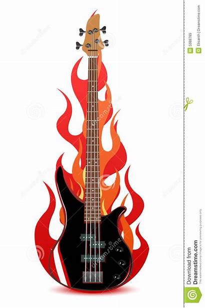 Guitar Flames Bass Vector Illustration Clipartpanda Clipart