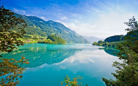 Nature Landscape Turquoise Mountain Lake