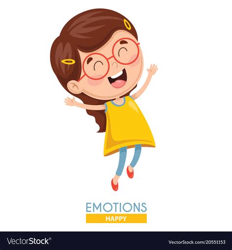 Happy Kid Emotion Royalty Free Vector Image Vectorstock