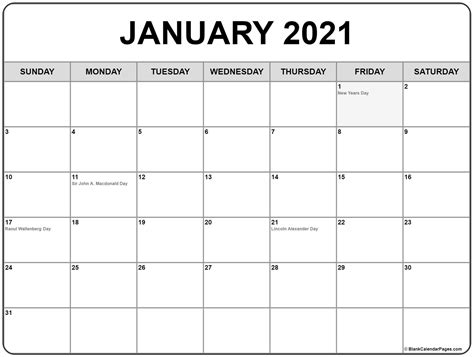 Summer holiday, tuesday, 20th july 2021, friday, 13th august 2021. Collection of January 2021 calendars with holidays