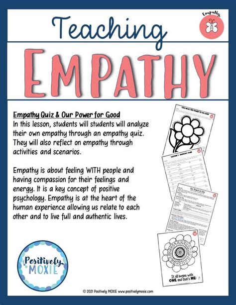 Empathy Quiz And Activities For Students Teaching Empathy Empathy