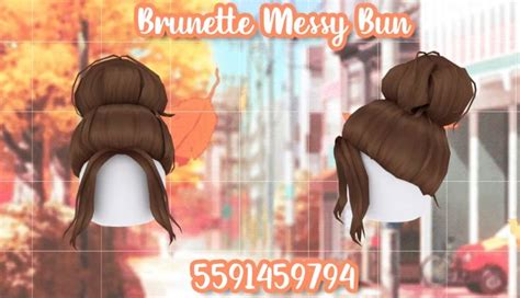 Cute Messy Bun Not Mine Roblox Roblox Messy Bun Brown Hair Messy