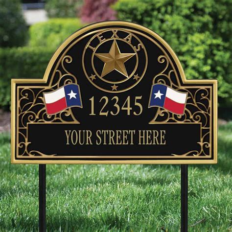 The Texas Personalized Address Plaque