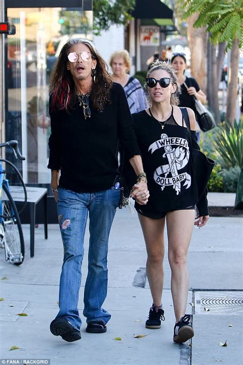 Steven Tyler Holds Hands With Girlfriend Aimee Preston Daily Mail Online