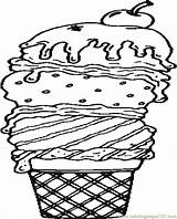 Coloring Ice Cream Waffle Printable Seasons Template Natural Sundae Coloringpages101 Popular Getcolorings Coloringhome sketch template