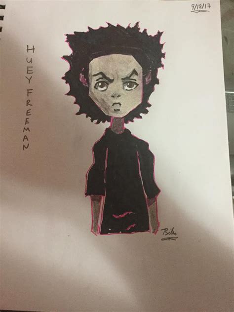 The Boondocks Huey Freeman By Bikoartbph On Deviantart