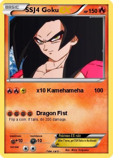 Pokémon Ssj4 Goku 84 84 X10 Kamehameha My Pokemon Card