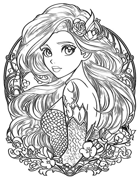 43 Mermaid Coloring Pages For Kids And Adults Our Mindful Life