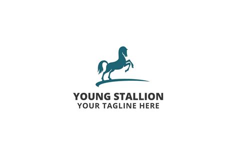 Young Stallion Logo Template Branding And Logo Templates ~ Creative Market