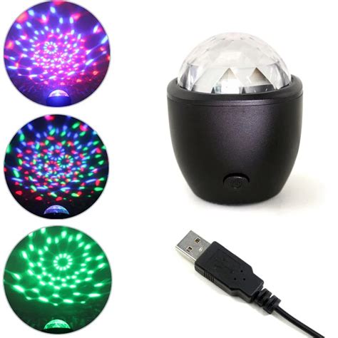 Mini Stage Light Usb Powered Sound Actived Multicolor Led Disco Ball