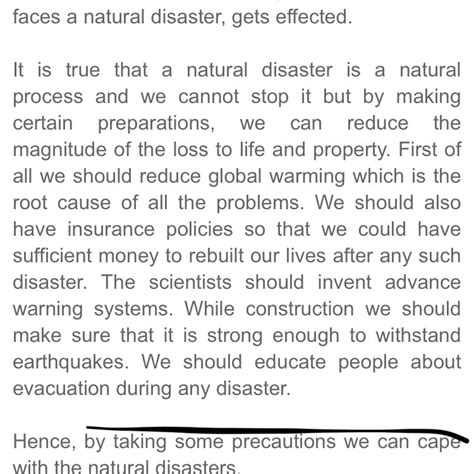 Natural Disasters Essay 200 Words