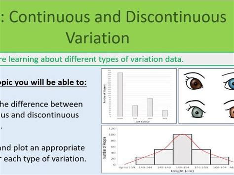 Continuous And Discontinuous Variation Ks3 Year 8 Teaching Resources