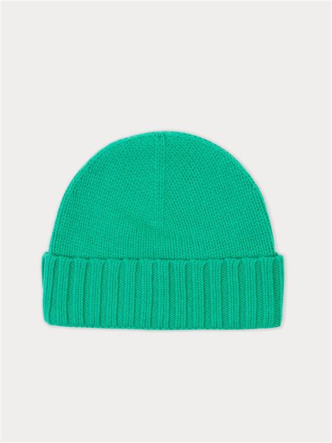 Unisex Cashmere Basic Beanie Green Gobi Cashmere