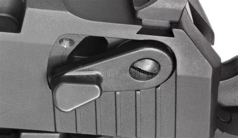 Isolated Safety Lever On A Semi Automatic Pistol Stock Image Image Of