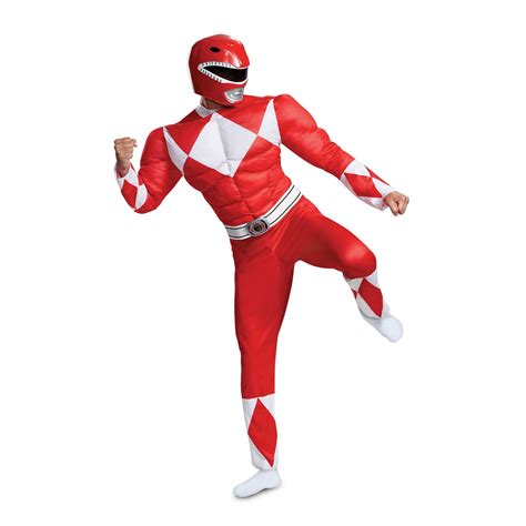 Power Rangers Mighty Morphin Red Ranger Classic Muscle Adult