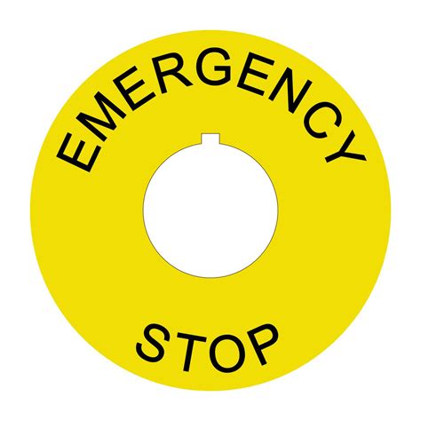 Tabliczka Opisowa Emergency Stop Fi60mm Grawo