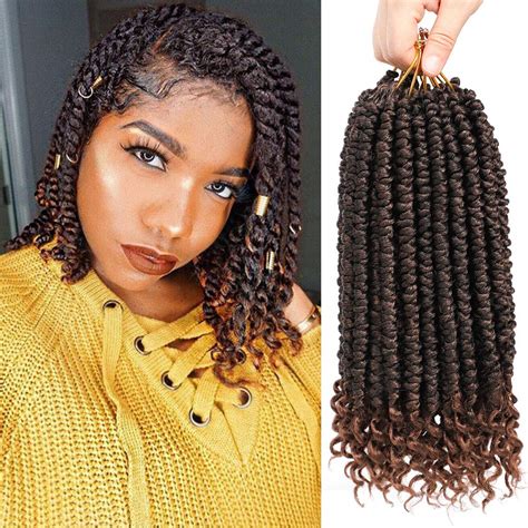 Fayasu Spring Senegalese Twist Crochet Braids Curly End Crochet Hair Passion Twist