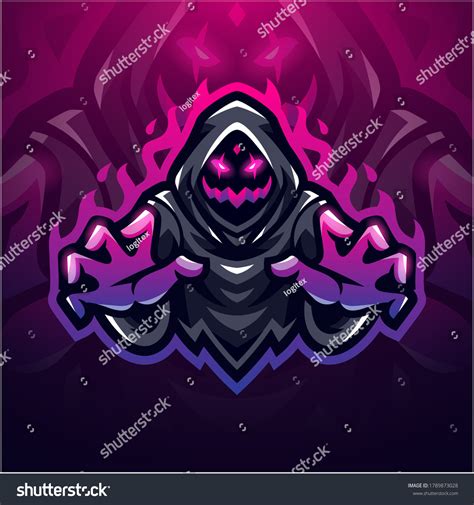 Ghost Esport Mascot Logo Design Stock Vector Royalty Free 1789873028