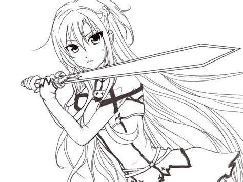 Anime coloring pages sword art online. Sword Art Online Coloring Pages - Coloring Home