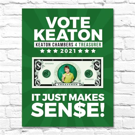 Election Campaign Poster 20 Printable Treasurer Poster Etsy