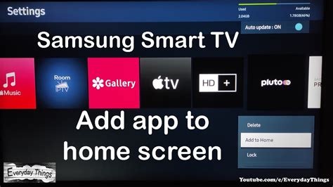How Do I Add An App To My Samsung Smart Tv Home Screen Youtube