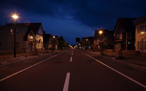 Wallpaper Street Light Sunset Cityscape Night Road Evening