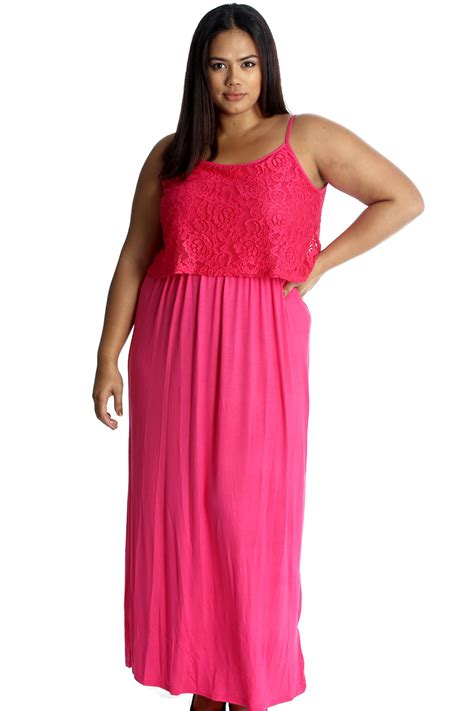 new womens dress plus size maxi ladies floral lace full length sleeveless summer ebay