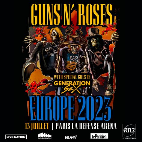 Generation Sex Ouvrira Pour Le Concert De Guns N Roses à La Defense Arena Le 13 Juillet 2023