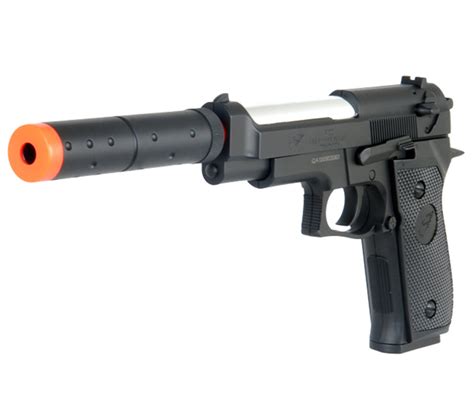 Double Eagle M22 M9 Spring Pistol Airsoft Gun With Silver Barrel