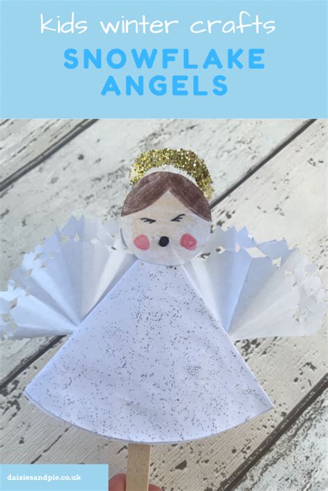 Snowflake Angel Craft Fun And Easy Project For Kids Daisies And Pie