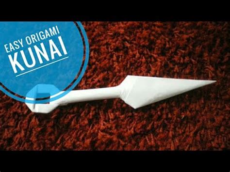 Do you want to know how to make a paper knife? BEST ORIGAMI KUNAI KNIFE -Naruto- - YouTube