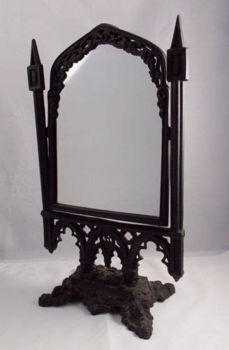 Songbird hat ⬤ jet black. Vintage Cast Iron Mirror Vanity Tilt Black Gothic ...