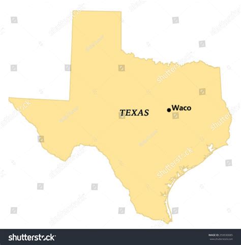 Waco Texas Locate Map Stock Vector Royalty Free 259930085 Shutterstock