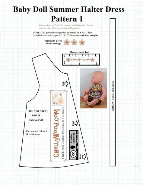 FREE Sewing Pattern For Baby Dolls ChellyWood Com Crafts Free