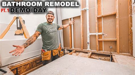 Bathroom Remodel Pt Demo Day Youtube
